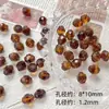 [otoño] cuentas importadas checas marrones esmaltadas para joyería DIY, pulseras, collares, accesorios con cuentas