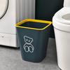 Cubo de Papel Creativo Escandinavo para Baño, Oficina, Dormitorio, Sala de Estar, Hogar, Simple, sin Tapa, con Anillo de Presión, Cubo de Basura Transparente