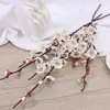 Ramo de Flor de Ameixa Simulado Flor de Ameixa de Cera Árvore Falsa Ornamento Arte com Flores Secas Bonsai Chinês Decoração de Estudo em Casa Adereço de Dança