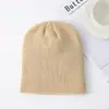 Novo Chapéu de Lã Casual Moda Coreana Circunferência da Cabeça Grande Multicor Outono e Inverno Quente Cor Sólida Chapéu Pulôver de Tricô Chapéu de Tricô