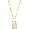 El candado pertenece a ~ Plata de ley S925 estrella dorada de 18k río brillante micro diamante de alta calidad collar colgante cadena de clavícula súper brillante estilo europeo y americano