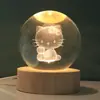 Comércio Exterior Transfronteiriço Atacado Bola de Cristal Desenho Animado Luminosa 3D Gravada Luz de Noturna Ornamento de Mesa Presente Criativo Stitch