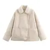 Atacado de Fábrica de Roupas Femininas Transfronteiriça Nova Moda Outono Inverno Streetwear Versátil Casual Jaqueta Top Integrada de Couro e Pelo