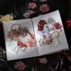Pegatinas Buenos Días Serie Jardín de Rosas Silvestres Tema Rosa Bronce Plano Material Decorativo Pegatinas 6 Tipos
