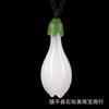 Jade blanco de jade de seda dorada de Xinjiang hebilla de la paz colgante tarjeta de nada flor de magnolia para hombres y mujeres colgante de gota de agua de loto al por mayor