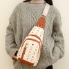 Riñonera estampada mochila de gran capacidad bandolera multifuncional de hombro bandolera moderna a la moda mochila para niñas venta al por mayor