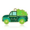 Série Festival Irlandês DIY Desenho Animado Esmalte Joias Acessórios Pingente Único Trevo Verde Pulseira Charme