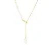 Collar de Perlas Estilo Francés para Mujer, Cadena Sencilla Elegante para Clavícula, Cadena de Collar de Verano