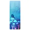 Tapete de Yoga de Veludo de Couro de Veado Fino Impressão em Aquarela Resistente ao Desgaste Absorvente de Suor Antiderrapante Profissional Fitness Esportes Toalha de Yoga