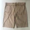 Shorts Masculino Plus Size Shorts Cargo Lisos de Verão para Homem Calça Shorts 100% Algodão com Múltiplos Bolsos e Cinto