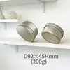 Caja de Aluminio Plateado de 200g Caja de Aluminio Portátil con Rosca Caja Redonda Dosificadora Caja para Crema Facial Caja para Crema de Ojos Caja de Almacenamiento para Viaje