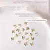 20 Piezas de Metal para Manicura Mini Mariposa Dorada Plateada Mariposa Sencilla Decoraciones para Uñas Mariposa Estéreo Japonesa