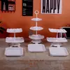 Adornos para mesa de postres soporte de exhibición desechable juego de tazas para pasteles y frutas decoración de mesa de buffet frío de cumpleaños soporte para pasteles decoración
