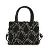 Moda casual Rhombic Pequena Bolsa Quadrada Feminina 2024 Nova Moda Denim Mão Ombro Crossbody Bolsa