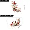 Nuevas Pegatinas Florales Diagonales para Decoración de Ventanas de Hogar, Dormitorio, Centro Comercial, Pegatinas Transparentes Electrostáticas sin Adhesivo