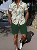 Moda Masculina 2026 Transfronteriza Conjunto a Juego de Top y Pantalones Cortos con Estampado 3D de Manga Corta