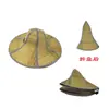 Chapéu de Sol Dobrável de Palha Trançada Portátil para Exterior com Aba Larga Chapéu Guarda-chuva Chapéu de Sol para Trabalhadores Chapéu de Pescador