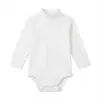 Enterizo de Terciopelo de Manga Larga Anticaída Transfronterizo, Mono de Cuello Alto, Traje para Gateo de Bebé, Body de Color Sólido para Recién Nacido al por Mayor