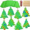 ¡Guau! Arte de Rascar de Colores Forma de Hoja Verde Papel de Rascar DIY, Arte de Rascar de Forma Especial, Arte de Rascar Divertido para Niños