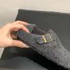 Zapatos Birkenberg con suela gruesa y forro de felpa para otoño e invierno zapatos de mujer 2024 nuevos versátiles cálidos zapatos de algodón peludos zapatos Birkenberg de una sola capa