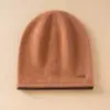 Chapéu de Tricô Feminino Moda 100% Caxemira Pura Chapéu de Outono e Inverno Chapéu Quente Pequeno que Valoriza o Rosto Chapéu para Ciclismo ao Ar Livre Chapéu para Frio