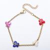 Pulsera de acero de titanio con mariposa y clip de cadena O transfronteriza, chapada en oro de 18 quilates al vacío, acero inoxidable, retención de color, buena moda.