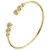 Pulseira de Zircônia com Inlay de Cobre Transfronteiriça para Mulheres, Design Moderno de Alto Padrão Tubo Oco Joias Atacado, Elegante para o Dia a Dia