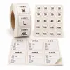 Etiqueta de Certificación de Talla de Ropa Personalizada Pedido de Lotes Pequeños Etiquetas para Colgar Ropa Pegatinas Adhesivas Impresión