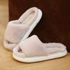 Pantuflas de Algodón Peludo para Mujer, Invierno Pareja Antideslizantes Hogar Cálido Interior Maternidad Pantuflas de Interior, Zapatos de Algodón Engrosados para Hombre, Estilo Pareja
