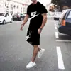 Estilo Nuevo de Verano 2026 Traje para Hombre de Cuello Redondo y Manga Corta Moda Casual Ropa Deportiva Impresión Digital 3D