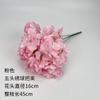 Ramo de hortensia artificial con mango, hortensia de una sola rama, hortensia de cinco cabezas, ramo de cabeza de flor de hortensia, boda, accesorios para fotografía de boda, decoración de flor falsa