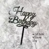 Decoração de Bolo para Assar Laço Feliz Aniversário Feliz Aniversário Acrílico Inserção para Decoração de Bolo