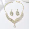 Set de aleación vintage de varias piezas, Joyería de lujo de nicho elegante y de alta gama para mujeres, para fiestas nocturnas, Al por mayor