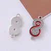Espejo cruzado nueva aleación gota de aceite diamante conector en forma de 8 collar pulsera pendientes accesorios material DIY combinación