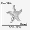 Pendientes de estrella de mar de playa de moda transfronteriza de acero inoxidable 304, pendientes sencillos y versátiles, pendientes de oro de 18 quilates al vacío en stock