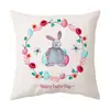 Funda de almohada de Pascua Amazon Cubierta para sofá de sala de estar Funda para almohada de coche Cojín para ventana de mirador Cintura de oficina