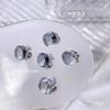 Unhas explosivas de cristal quadrado, joias transparentes, cor de açúcar, ângulo reto, unha de pombo, camélia, rosa, produto final