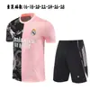 2526 Uniforme de Entrenamiento de Manga Corta del Real Madrid Uniforme de Fútbol de Manga Corta Infantil del Real Madrid Transpirable Set de Uniforme de Entrenamiento de Manga Corta del Real Madrid