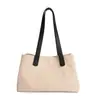 Moderna 2025 Novo Estilo Combinação de Cores Retrô Grande Capacidade Bolsas de Ombro de Lona para o Dia a Dia Bolsas de Mão Grandes para Mulheres