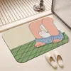 Alfombra Absorbente de Baño Abstracta de Dibujos Animados Tapete Antideslizante para Inodoro Alfombrilla para Pies de Entrada Barro de Diatomeas Secado Rápido Resistente a la Suciedad Fácil de Limpiar