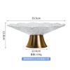 Plato de fruta de cristal de lujo ligero Haisman con patas altas y base de latón, plato para dulces, mesa de centro para sala de estar, decoración de almacenamiento, plato con patrón de hielo