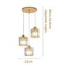Lámpara de Araña Larga para Escalera Moderna Simple Escalera Dúplex Cristal Estilo Americano Lujo Ligero Villa Rascacielos Giratorio Lámparas Loft