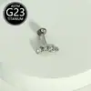 Piercing Labial Stud de Titânio F136 com Design de Flor Relâmpago e Cravação de Zircônia, Joia para Body Piercing com Corpo de Titânio de Grau Cirúrgico, Produto em Estoque do Fabricante