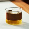 Vaso vidrio borosilicato vidrio patrón martillado doméstico Taza Maestra Taza de Té funda de bambú aislamiento térmico vidrio resistente al calor taza de té