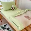 2026 Nuevo Modelo Tela Arrugada de Algodón Lavado Grado A Sábana Individual para Cama Individual de Dormitorio Estudiantil Pieza Única