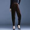 Calças de Veludo para Mulheres, Nova Coleção Primavera e Outono, Tamanho Grande, Cropped Casual, Calças Harem, Emagrecedoras, Versáteis, Cintura Alta, Skinny