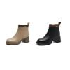Botas Martin Versátiles de Piel Genuina para Mujer, Botines Chelsea de Tacón Alto, Botines Cortos Adelgazantes de Suela Gruesa, Nuevos Botines Estrechos 2026 Venta al por Mayor