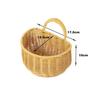 Cesta de almacenamiento de cocina tejida de imitación de ratán, cesta para jengibre, ajo, puerta trasera, caja de almacenamiento de llaves, cesta decorativa para colgar en la pared, cesta para flores