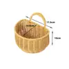 Cesta de Almacenamiento de Jengibre y Ajo de Cocina de Mimbre Sintético, Caja de Almacenamiento de Llaves en la Parte Trasera de la Puerta de Entrada, Cesta Decorativa de Pared, Flor Colgante de Pared