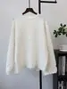 Nuevo Suéter de Punto Suave y Acogedor Estilo Coreano Holgado Cuello Redondo Otoño/Invierno 2026 Jersey de Estilo Suave y Perezoso para Mujer